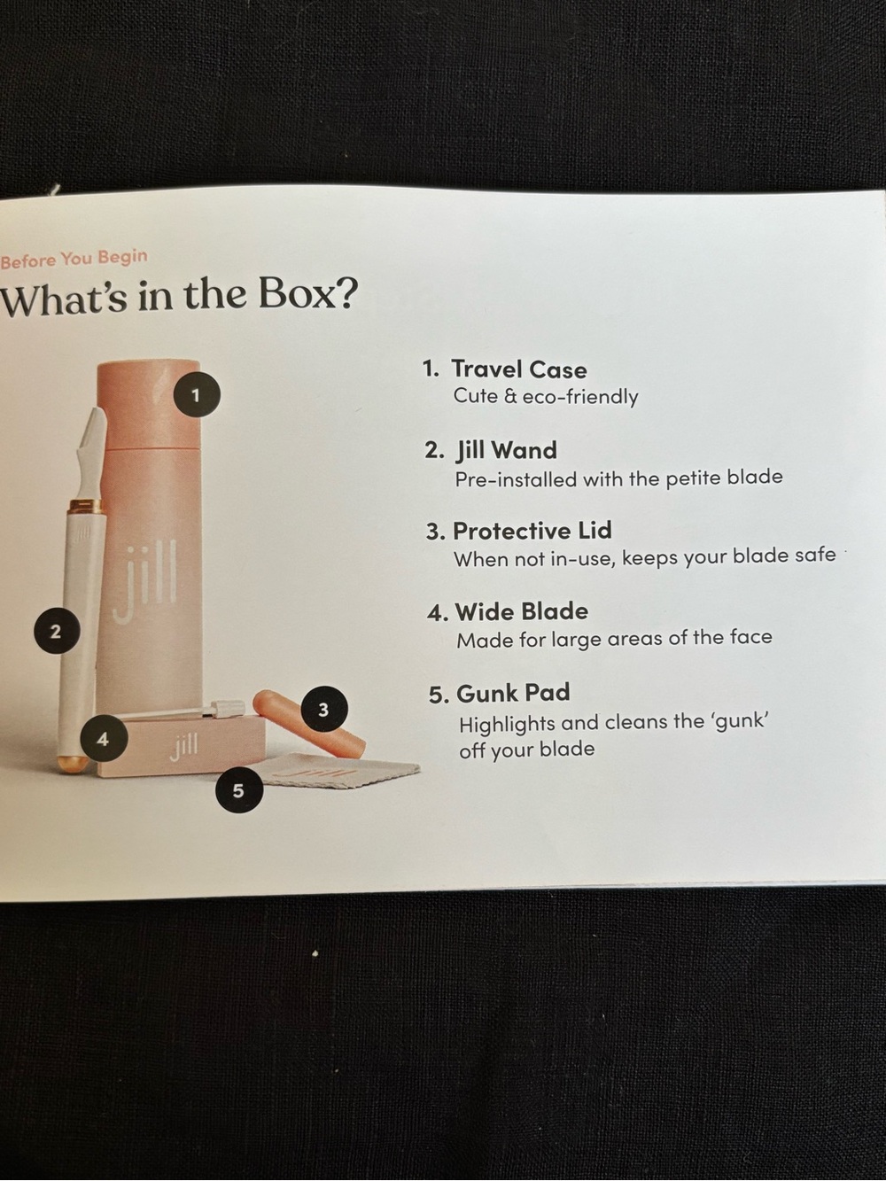 Jill Women’s Shave (dermaplane) Starter Kit: Blade, Magic Spray + wipe, manual - Picture 10 of 11
